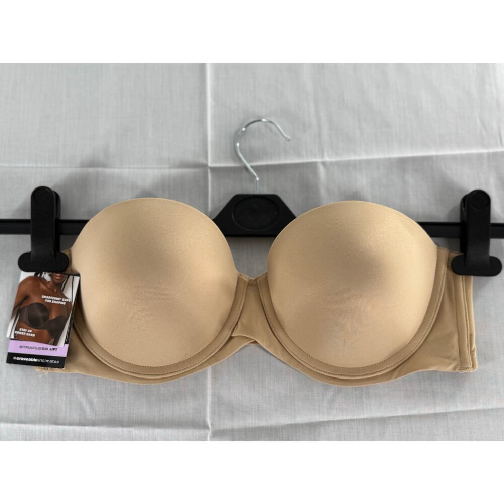 NEW Maidenform Womens 36C Pushup Plus Shaping Strapless Bra with 5-Way Straps